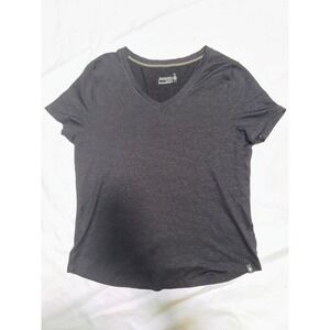 Smartwool Women's Short Sleeve V-Neck Tee in Charcoal